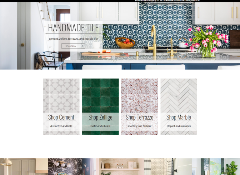 Custom Website Designed For Tile Company
