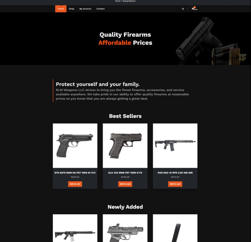 Screen Shot Of E-Commerce Site